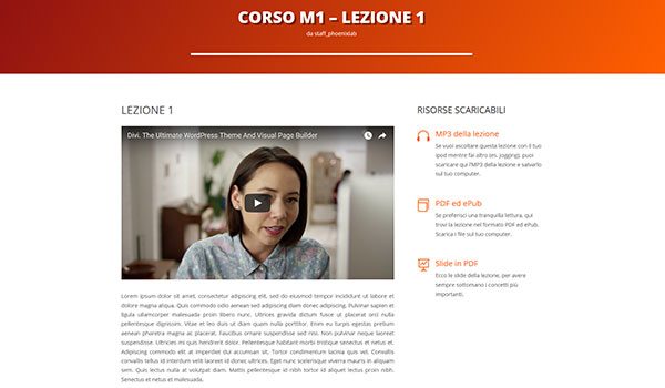 Corso M1-Lezione 1 – Kit Orange
